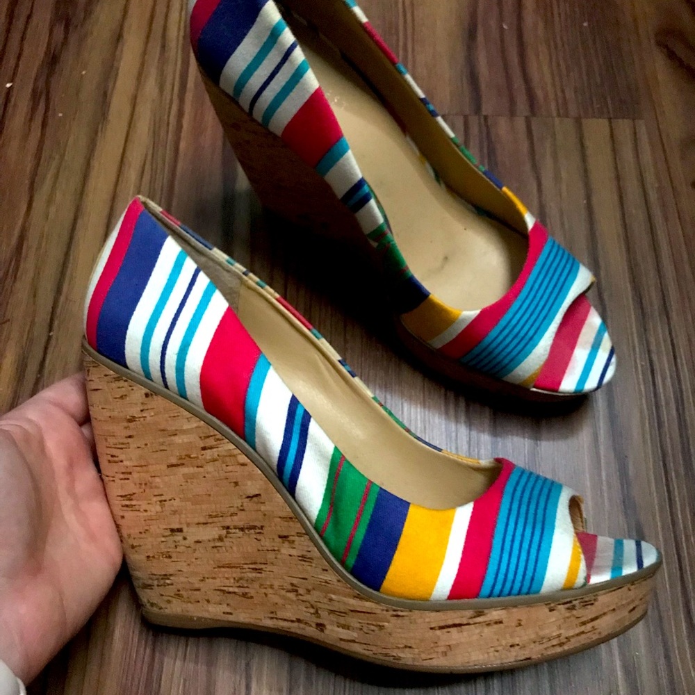 Fun Multicolored Nine West Wedges